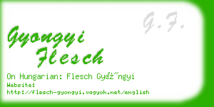 gyongyi flesch business card